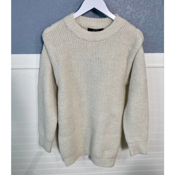 Vero Moda Daisy Shoulder White Knit Long Sleeve Sweater - Picture 3 of 11